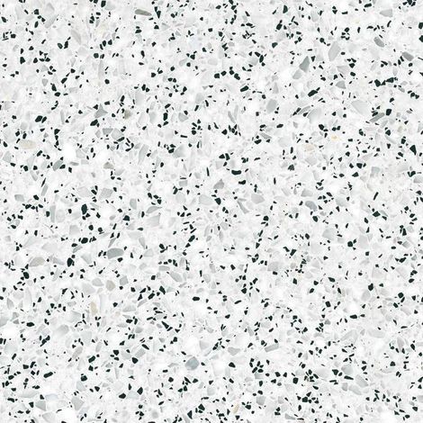 Decoon – Carrelage terrazzo blanc 60 x 60 cm – Finition mate – Résistant à l'usure – Facile à entretenir – Pour espaces intérieurs (1/5)