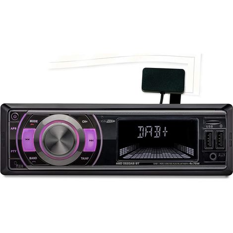 Autoradio Caliber RMD052DAB-BT - Lecteur USB/SD avec Tuner FM, Dab+ et Bluetooth - 4 X 75w RMD052DAB-BT