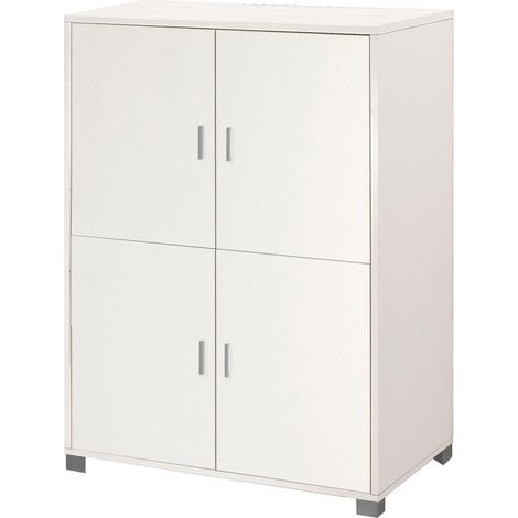 Mobile 4 Ante 107x162x41 cm Bianco Fiammato (1/2)
