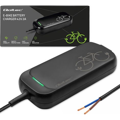 Cargador para bicicleta eléctrica 36V 42V 2A sin enchufe (1/5)
