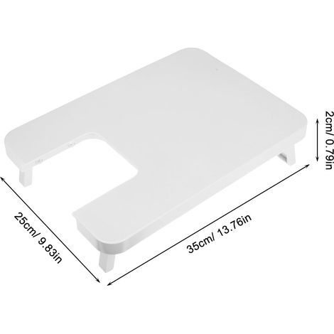 Table d'extension pour machine à coudre 505A - Rallonge professionnelle pour machine à coudre - Accessoires de couture pour la maison - Blanche, 35 x 25 x 2 cm