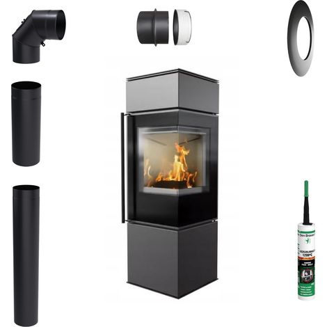 Ofen KRATKI REN S/P 7kW Ø150 Montageset mit Türschließung (1/5)