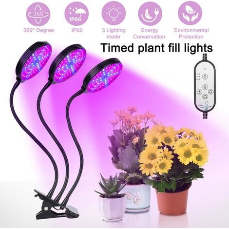 Lampe De Plante Lampe De Croissance Horticole Spectre Complet Avec Chronométrage 45W (1/4)