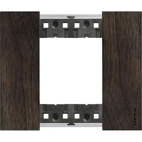 Blende 2 Holzmodul BTicino Living Now KA4802L Walnuss