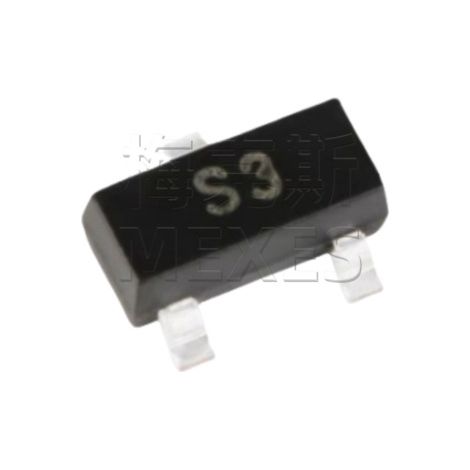 Changdian/Changjing CJ2303, screen-printed S3 SOT-23 P-channel -30V/-1.9A, surface-mount MOSFET chip, electronic component, 5 pieces, packed and shipped.
