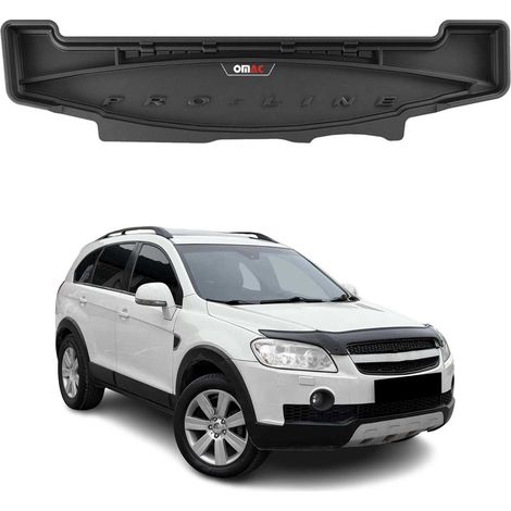 Tapis de Coffre 3D TPE Premium Compatible avec Chevrolet Captiva 2006-2018 Bac de Protection de Coffre Intérieur antidérapant Revêtement de Coffre Bords Hauts pour Voiture Noir (1/5)