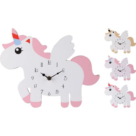 RELOJ PARED UNICORNIO COLORES SURTIDOS