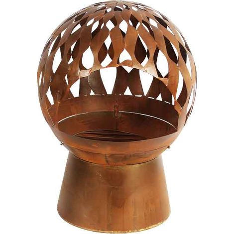 Brasero sphère de flamme 50x50x70cm