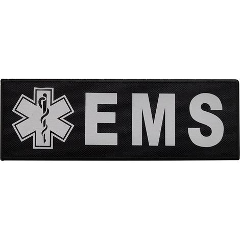 Patchs réfléchissants EMS secouriste paramédical, écussons brodés décoratifs à velcro auto-agrippant. (1/3)
