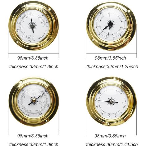 Set di 4 mini igrometri e termometri portatili da parete per uso interno ed esterno - Stazioni meteorologiche, barometro, orologio - ALTRO (1/4)
