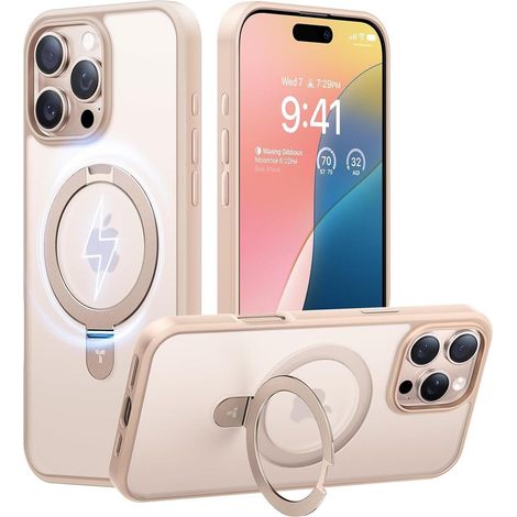Coque magnétique avec support anneau pour iPhone 16 Pro 6.3" (1/5)
