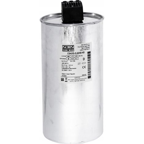 Condensateur ZEZ-Silko 40kvar 440V Cn=3x219,22µF In=3x52,55A