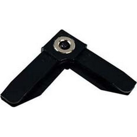 25PZ ANGOLO PLASTICA MAGNETICO PER PROFILO ZANZARIERA LINEA C - NERO