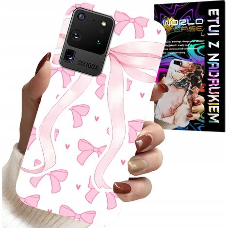 Custodia per Samsung Galaxy S20 Ultra - custodia con nastri rosa e motivi alla moda (1/5)