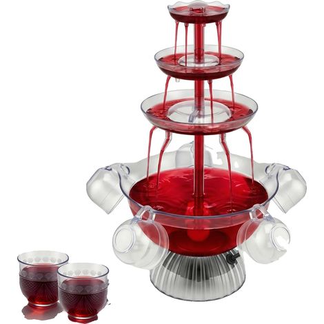 Fontana per vino, capacità 4 litri, potenza 25W, tensione 220-240V, design a 4 livelli, certificazione CE. (1/5)