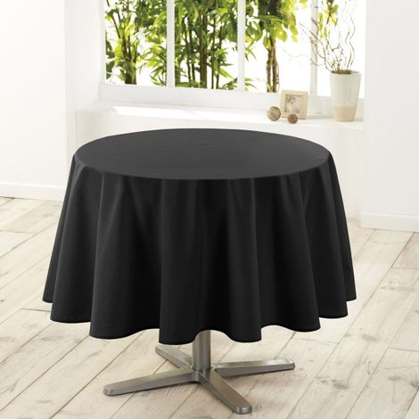 Nappe Ronde Antitache "Essentiel" 180cm Noir (1/3)