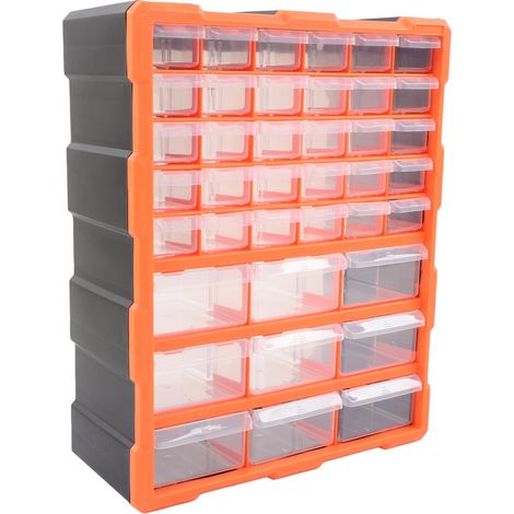 39-Schubladen-Schrank für Heimwerkerbedarf, Kunststoff-Aufbewahrungseinheit, Werkstatt-Schrauben- und Kleinteile (1/5)