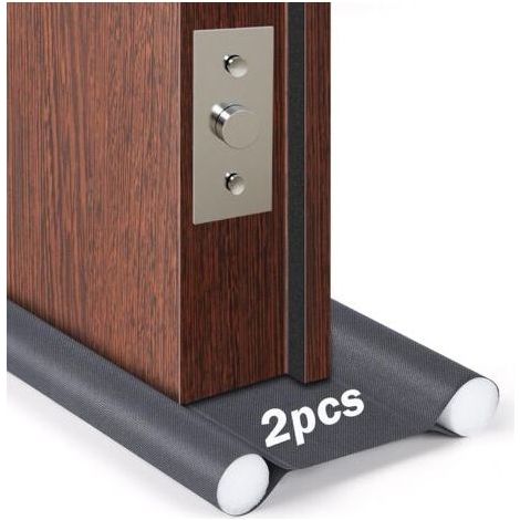 Lot de 2 bouts de porte blindée avec tissu Oxford imperméable, s joint porte blindée de 8,5 cm à 10 cm d'épaisseur, gris-Muntra (1/4)