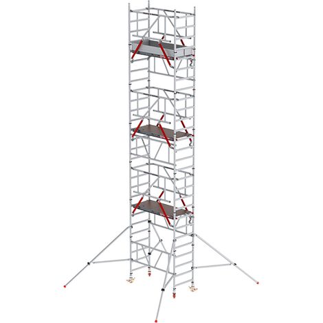 Altrex MiTower PLUS Fahrgerüst Safe-Quick®2 Geländer 1-Person-Aufbau Aluminium mit breiter mit Fiber-Deck Plattform 0,75x1,72m 8,20m AH (1/5)