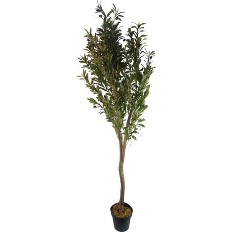 150cm Artificial Natural Look Olive Tree with Wooden Trunk