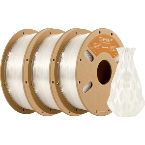 Filamento PLA, diametro 1,75 mm, materiale di alta qualità per stampa 3D, trasparente - 3 kg (1/2)