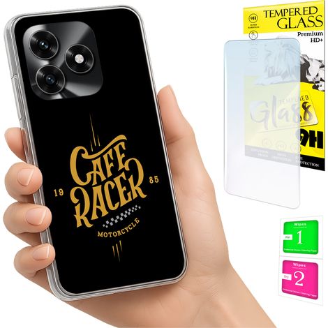 Funda para Honor X5C Plus / X5C 4G con cubierta trasera para foto + cristal 9H (1/5)