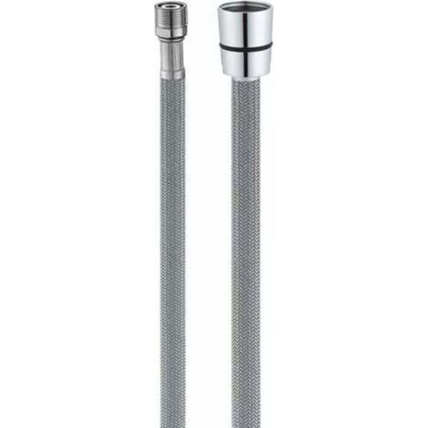 Tuyau de rechange pour robinetterie de cuisine – Flexible nylon gris M15 x 1/2' – Longueur 150cm – Compatible lavabo extensible (1/4)