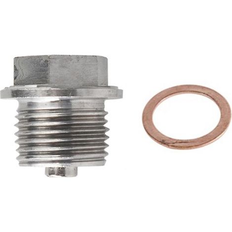 M121,25 Magnetische Ölablassschraube, Edelstahl-Ölablassschraube mit Kupferdichtung, Kfz-Ersatzteil Typ 4, Silber