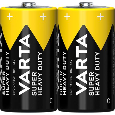 Pile zinc-carbone Varta SHD C R14 pour radio-réveil (lot de 2) (1/2)