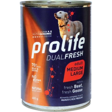 Cane - Dual Fresh Adult Medium Large Manzo e Oca 400 gr Prolife