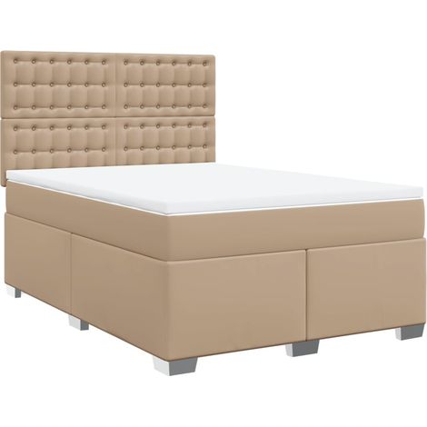 Maison Exclusive - Sommier à lattes de lit avec matelas Cappuccino 140x190 cm
