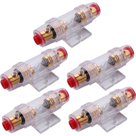 5x AGU 8-Gauge-Sicherungshalter für Autoradio und Audiokabel, 60 A (1/5)