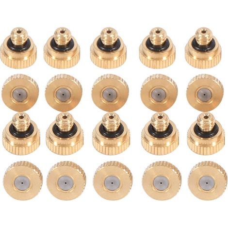 Brass Misting Nozzles for Cooling System (0.4mm) 10/24 UNC Garden 20pcs  MUMU