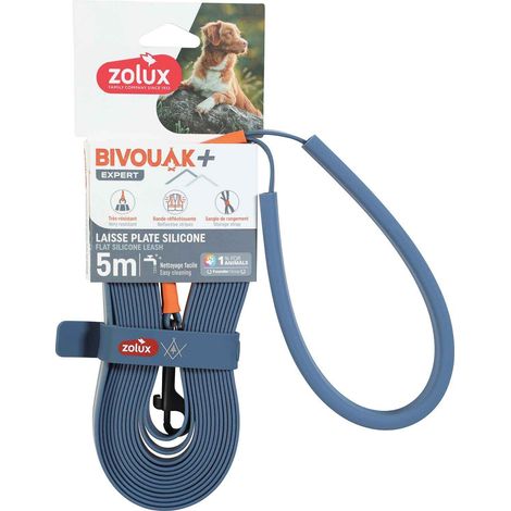 Longe plate en silicone bleu Bivouak 5 m (1/2)