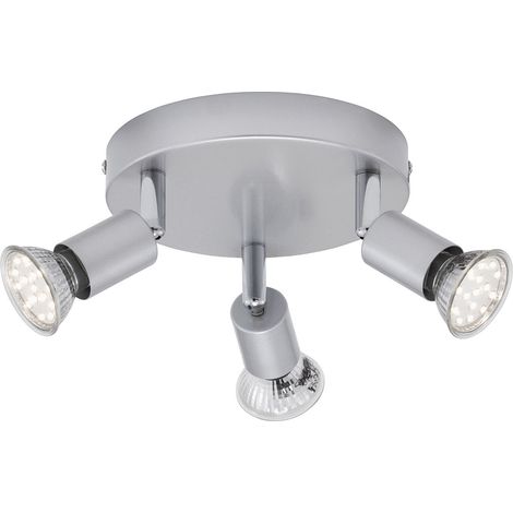 LED Schiene 3flg Metall titan, 3xGU10 3W (1/4)