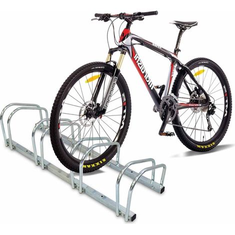 Rangement, Ràtelier 4 Vélos, Fixation Sol, Longueur 96cm, 1 niveau (1/5)