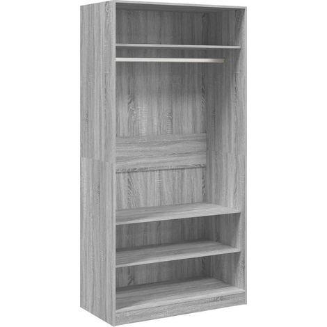 Maison Exclusive - Armadio Grigio Sonoma 100x50x200 cm in Legno Multistrato