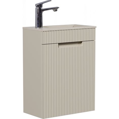Badplaats Gäste-WC Waschtisch Set Thermis 40 x 22 cm Beige - Bad (1/5)