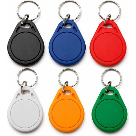 6 Badges NFC NTAG215 Réinscriptibles 540 Octets, Porte-Clés RFID Étanches IP65, Tags NFC Badges RFID NTAG215 pour iOS Raccourcis, Android, Domotique et Automatisation (1/5)