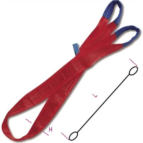 Bande de levage rouge 5 t robur 8158 - 2.0 m