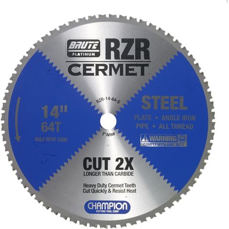 Lame de scie circulaire 14", 64T (RZR-14-64-S) en acier