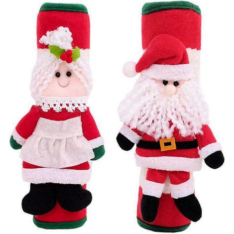 Lot de 2 gants de protection pour appareils ménagers, housse de porte de réfrigérateur et de cuisine avec décoration et support pour carillon éolien extérieur, idéal pour Noël. (1/5)