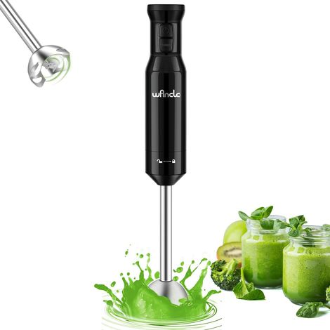 Mixeur Plongeant, mixer plongeur 600W, avec mode turbo pour les aliments pour bébés, les smoothies, les sauces et les soupes (Black) (1/5)