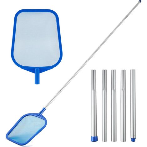 Épuisette de piscine en aluminium, pour ramasser les feuilles, les insectes et les débris, à utiliser dans les bassins, les fontaines, les spas et les baignoires.-AquaForge (1/5)
