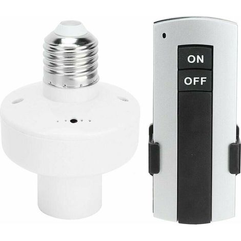 YMYNY Douille avec Télécommande pour Allumer et Eteindre une Ampoule à Distance Adaptateur de Douille de Lampe E27 Kit Interrupteur Sans Fil Cadeau Noël Parents Amis Personnes âgées(Sans batterie)