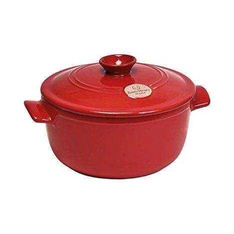 Cocotte ronde céramique 22 cm 2,5 litres rouge Grand Cru Emile Henry