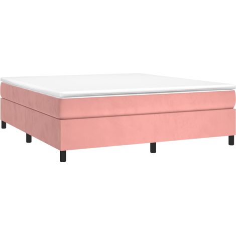 Boxspringbettgestell Rosa 200x200 cm Samt vidaXL