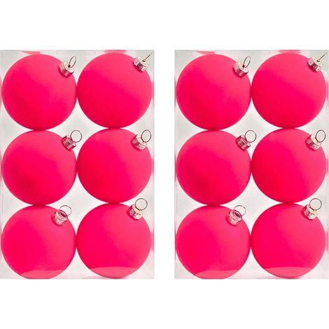 12 6 cm große, macaronfarbene Weihnachtskugeln, festlicher Baumschmuck, geeignet für Weihnachtsfeiern und Dekorationen. (1/5)