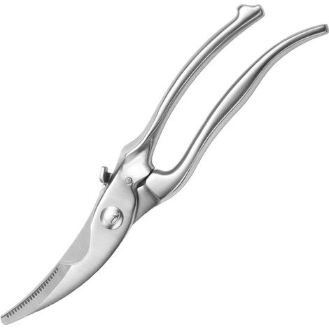 Forbici da cucina robuste da 26 cm, forbici da cucina interamente in acciaio, forbici professionali in acciaio inossidabile per pollame, pollo, carne e ossa. (1/5)