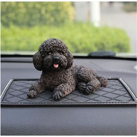 Resin garden figure – animal statue – garden decoration – dog – black